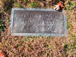 Nettie Thompson Sims 1885 1954 Find A Grave Memorial