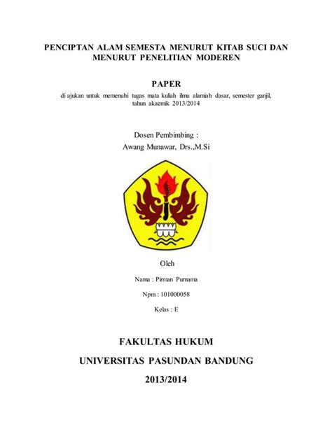 Penciptaan Alam Semesta Menurut Alkitab PDF