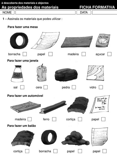 Atividades Sobre Propriedades Dos Materiais 2 Ano REVOEDUCA