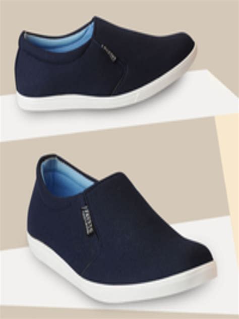 Buy Fausto Men Navy Blue Slip On Lightweight Sneakers Casual Shoes For Men 20733798 Myntra