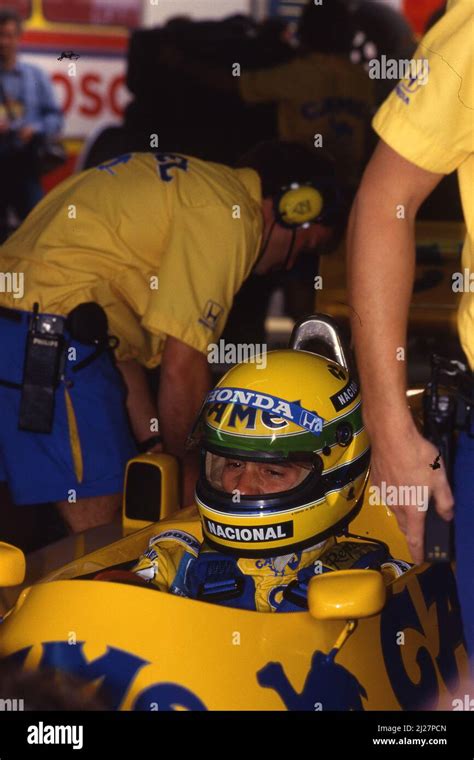 Ayrton Senna Da Silva Bra Lotus T Honda Nd Position Stock Photo