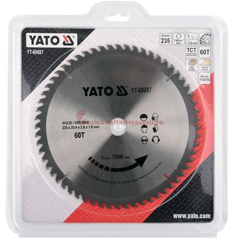 Disc Circular Pentru Lemn Yato YT 60687 Dimensiune 235x60Tx25 4 Mm