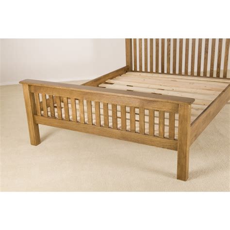 Savoy Rustic Solid Oak Double Bed Made With Oak