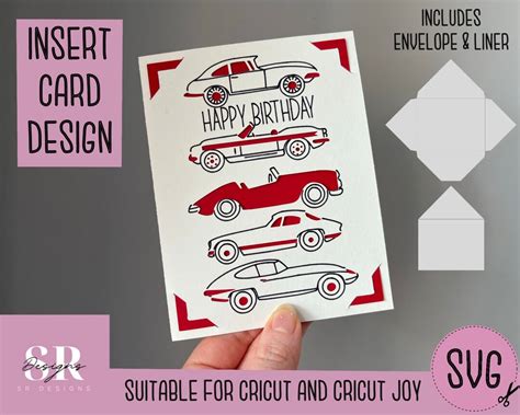 Svg Birthday Insert Card Cricut Joy Friendly Draw And Cut Card