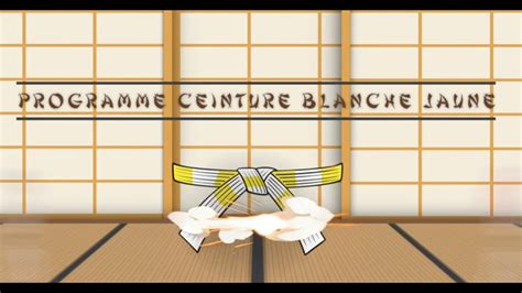 Ceinture BLANCHE JAUNE Programme Du Passage De Grade Judo YouTube