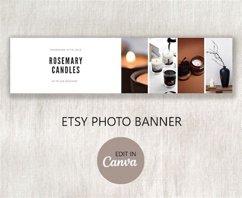 Etsy Banner Template Editable In Canva Diy Etsy Photo Etsy