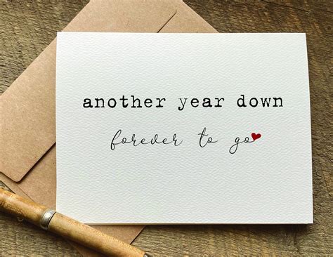 another year down. forever to go / anniversary card messages / happy