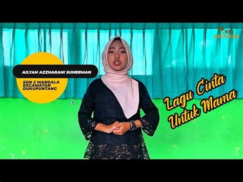 Menyanyi Tunggal Lagu Cinta Untuk Mama SDN 2 Mandala KKG