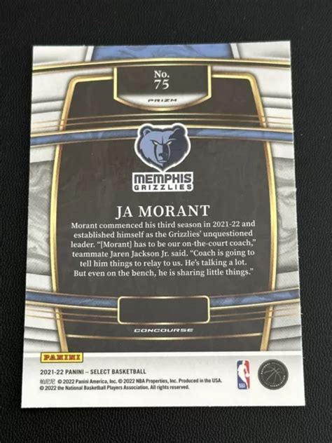 Select Ja Morant Concourse Tri Color Prizm Memphis Grizzlies