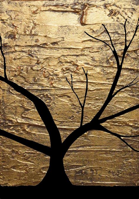 abstract tree paintings Golden Forest gold painting 4 sizes