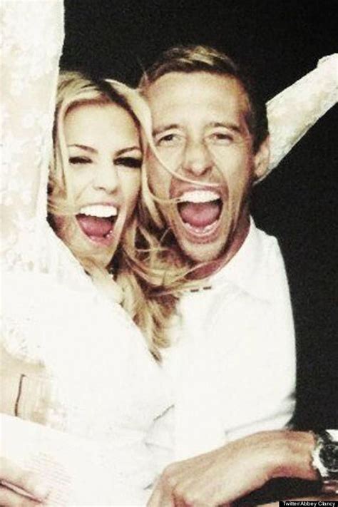 Just Married! Well, Kinda. Abbey Clancy Shares Wedding Night Pics ...