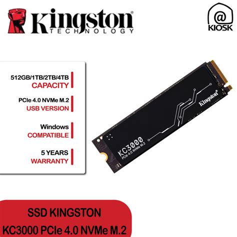 Promo Kingston SSD KC3000 512GB Internal M 2 NVMe 2280 3D NAND TLC