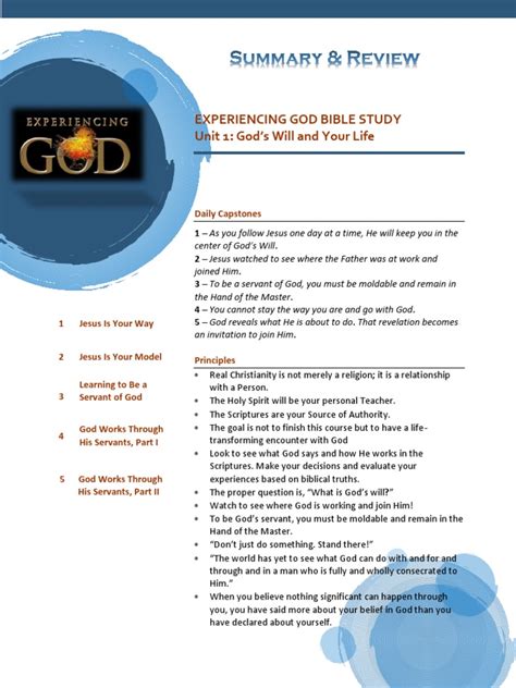 EXPERIENCING GOD BIBLE STUDY | PDF | God | Revelation