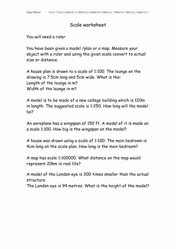 Scale Drawings Th Grade Worksheet