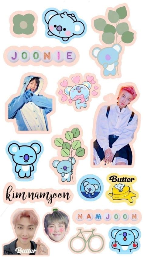 Aesthetic Kpop Printable Journal Stickers Cute Stickers Bts Drawings Print Stickers