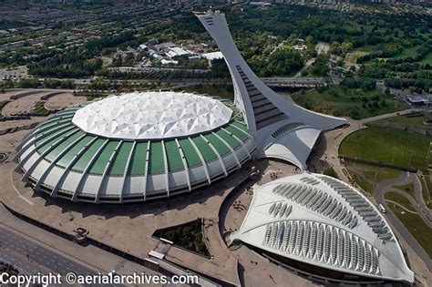 Aerial Photograph Of The Olympic Stadium Stade Olympique And Biodome