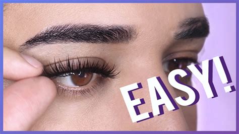 How To Apply False Eyelashes For Beginners Youtube