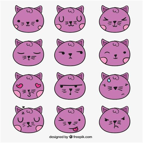 Free Vector Emoticons Of Hand Drawn Cat Hot Sex Picture