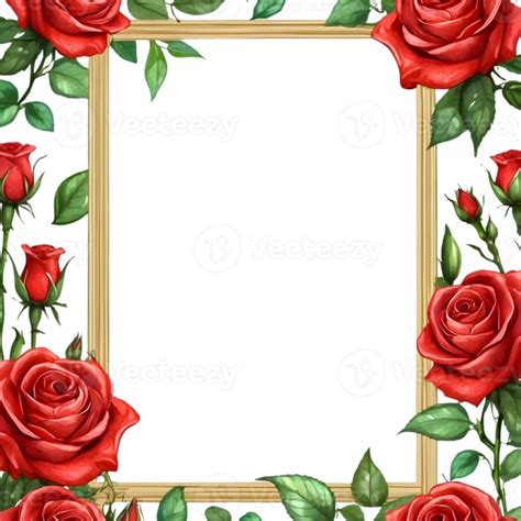 Ai Generated Watercolor Red Roses Png Png