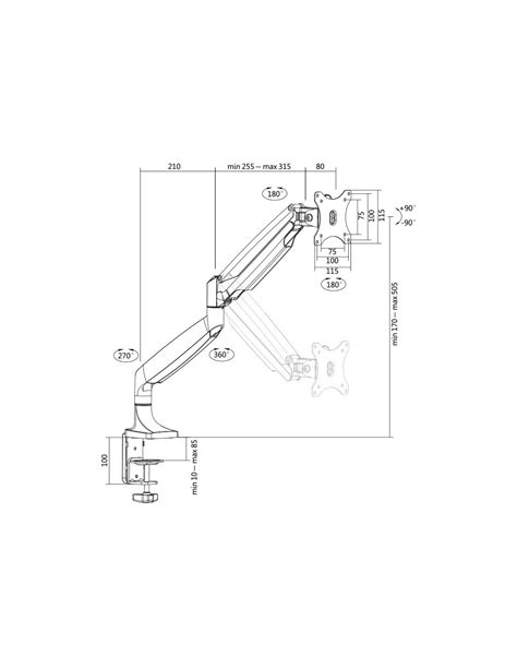 Suport De Birou Logilink Pt Tv Monitor Plat Curbat Diag Max Inch