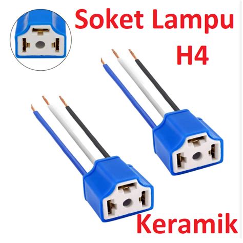 Jual Socket Soket Rumah Lampu H Mobil Bahan Keramik Seal Beam Sealbeam