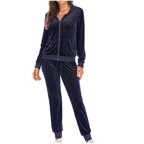 Blvb Velour Tracksuit Womens 2 Pieces Joggers Outfits Jogging