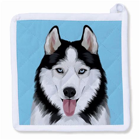 Siberian Husky Potholder Naked Decor