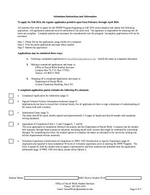 Fillable Online BSSW BApplicationb Fall B2016b Metropolitan State