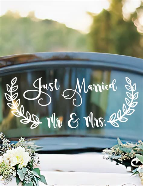 Buy Just Married Car Decal Stickers Vinyl Decals Sticker For Car