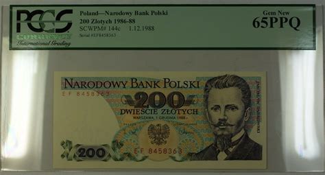 Banknoten Zlotych Poland Bank Note Scwpm C