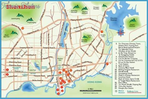 SHENZHEN DOWNTOWN MAP - TravelsFinders.Com