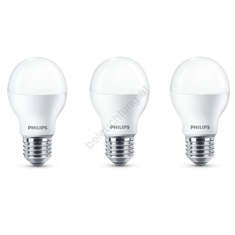 SET 3x LED Glühbirne Philips E27 9W 230V 2700K Beleuchtung