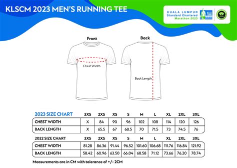 Kl Marathon Race Info Apparel Size Charts