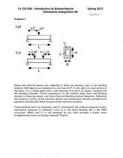 Bme Hw Solutions Introduction To Biomechanics Homework