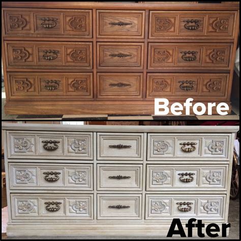 Refinished An Old Dresser Using Annie Sloan French Linen Chalk Paint