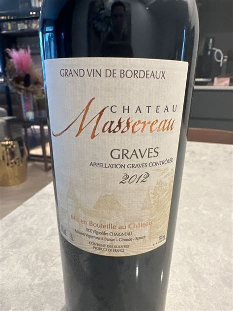 2013 Château Massereau France Bordeaux Graves CellarTracker