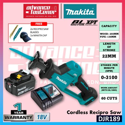 Makita Djr Z Djr V Cordless Recipro Saw Shopee Malaysia