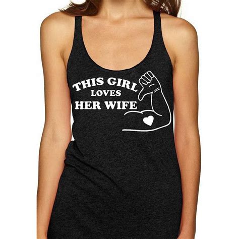 This Girl Loves Her Wife Gay Pride Lesbian Marriage Wedding Racerback