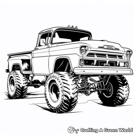 Diesel Truck Lifted Truck Coloring Pages Free And Printable