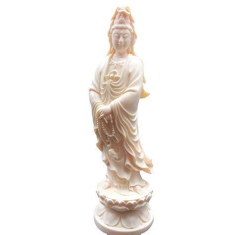 Bia Y Guanyin Ozdobny Ornament Pos G Budda Guanyin Lotosu Nowoczesny