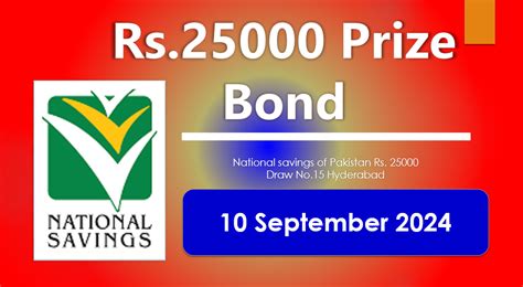 Rs 25000 Prize Bond 10 September 2024 Result Draw No 15 List