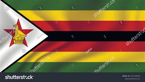 Flag Zimbabwe National Symbol Official Colors Stock Vector (Royalty ...