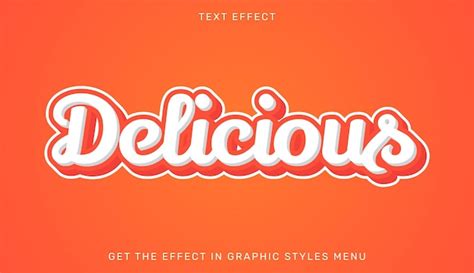 Premium Vector Delicious Editable Text Effect In D Style Text Emblem