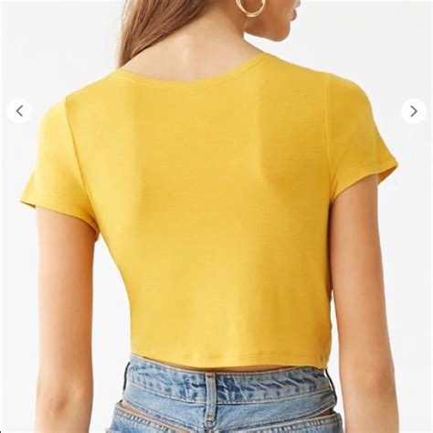 Forever 21 Tops Twistfront Crop Top In Black Poshmark