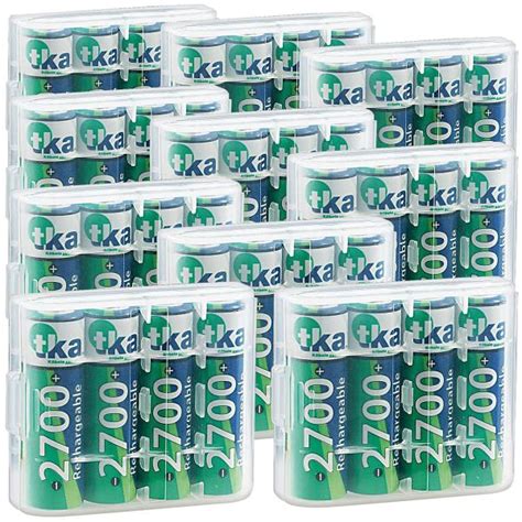 40er Set Nimh Akkus Typ Aa Mignon 2 700 Mah Mit Aufbewahrungs Box