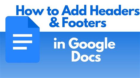 Google Docs HEADERS And FOOTERS GOOGLE DOCS Tutorial YouTube