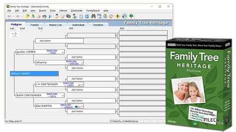 Family Tree Heritage Gold 16.0.14 Free Download - FileCR