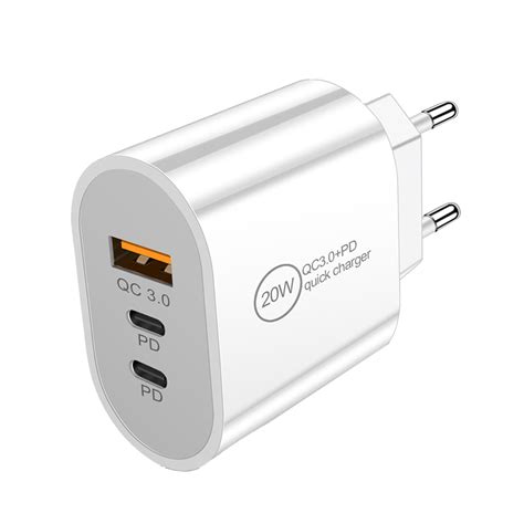 Jrocdr 20w Usb C Fast Charger 2 Port Pd Powered Charger Wall Charger