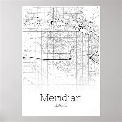 Meridian Map - Idaho - City Map Poster | Zazzle.com