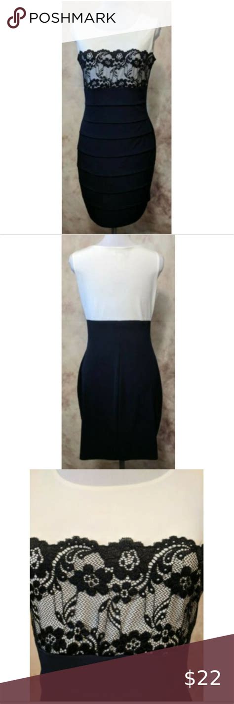 Enfocus Petite Bodycon Color Block Dress Black